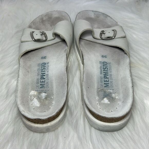 Mephisto White Slides Sz 39/ US 9 - Picture 3 of 7